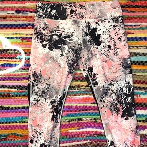 Fun paint splatter Fabletics cropped leggings